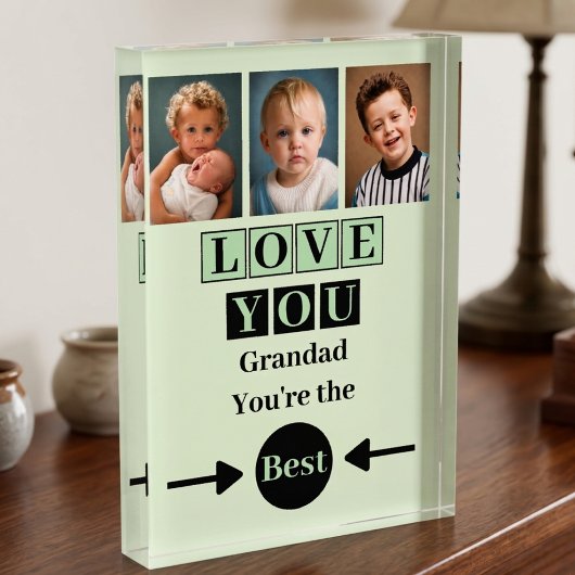 3 Foto Liebe dich Opa grün