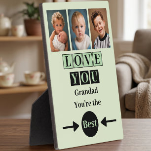 3 Foto Liebe dich Opa grün Fotoplatte