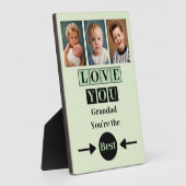 3 Foto Liebe dich Opa grün Fotoplatte (Seite)