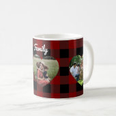 3 Foto Liebe Herzen Büffel kariert Kaffeetasse (VorderseiteRechts)