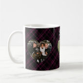 3 Foto Liebe Herzen Büffel kariert Kaffeetasse (Links)