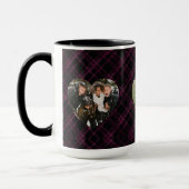 3 Foto Liebe Herzen Büffel kariert Tasse (Links)
