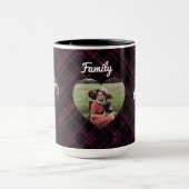 3 Foto Liebe Herzen Büffel kariert Tasse (Zentrum)