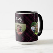 3 Foto Liebe Herzen Büffel kariert Tasse (VorderseiteRechts)