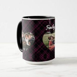 3 Foto Liebe Herzen Büffel kariert Tasse