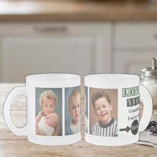 3 Foto Liebe Opa grün Mattglastasse