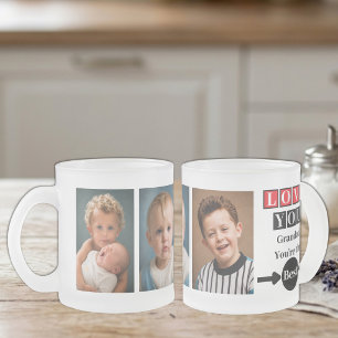 3 Foto Liebe Opa rot Mattglastasse
