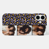 3 Foto Lila und Gold Leopardenmuster Case-Mate iPhone Hülle (Rückseite (Horizontal))