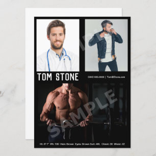 3 Foto-männliche vorbildliche Einladung