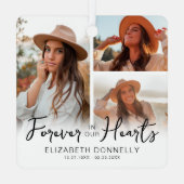 3 Foto Memorial Keepake Ornament Aus Metall (Rückseite)