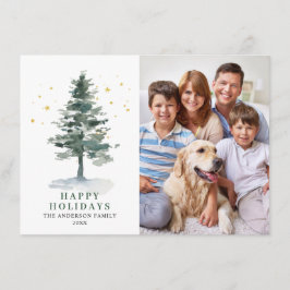 3 FOTO Minimalistischer Weihnachtsbaum Gruß Feiertagskarte