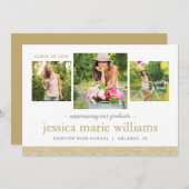 3 Foto Moderne Abschluss Ankündigung (Vorne/Hinten)