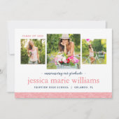 3 Foto Moderne Abschluss Ankündigung (Vorderseite)