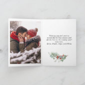 3 FOTO Moderne frohe Weihnachtsgrüße Feiertagskarte (Innenseite)