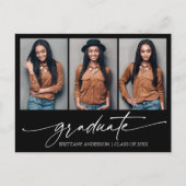 3 Foto Moderne Kalligraphie, Tintenskriptschrift A Postkarte (Vorderseite)