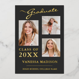 3 Foto Moderne Script Gray Grad Ankündigung