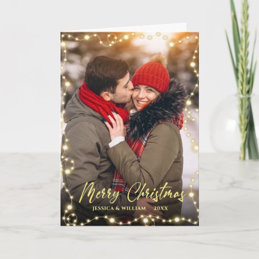 3 FOTO Moderne Weihnachtslieder Feiertagskarte (Vorderseite)