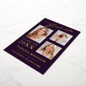 3 Foto Modernes Drehbuch Lila Grad Ankündigung (Gedreht)