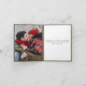 3 FOTO Modernes Goldenes Weihnachtsgrüßen Feiertagskarte (Innenseite)