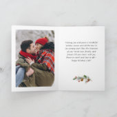 3 FOTO Modernes Goldenes Weihnachtsgrüßen Feiertagskarte (Innenseite)