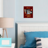 3 Foto Name Haustiere für immer Gedenkgold burgund Foliendrucke (In Situ (Schlafzimmer))