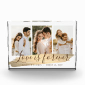 3-Foto Newlyweds Keepake Foto Block (Vorderseite)