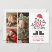 3 Foto Niedlich Santa Baby 1. Weihnachten (Vorderseite)