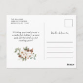 3 FOTO Pine Cones Fir Wreath Weihnachtsfeiertag Postkarte (Rückseite)