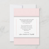 3 Foto Pink White Baby Dusche |Geburtsankündigung Dankeskarte (Rückseite)