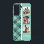 3 Foto Preppy Kariert Modern Girl Individuelle Nam Samsung Galaxy Hülle<br><div class="desc">3 Foto Preppy Kariert Modern Girly Custom Personalisiert Name Smartphone Samsung Galaxy Phone Case bietet eine 3 Ihrer Lieblings-Fotos mit Ihrem individuelle Name auf einem stilvollen,  preppy-grünen karierten Muster. Perfekt zum Geburtstag,  Weihnachten,  Muttertag,  Schwester,  beste Freundin und vieles mehr. Entworfen von © Evco Studio www.zazzle.com/store/evcostudio</div>