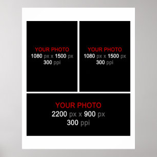 3-Foto-Rahmen Poster