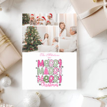 3 Foto Rosa Grün Frohe Weihnachtsfeiertage