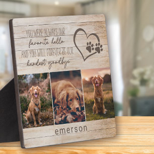 3 Foto Rustikaler Pet Loss Fotoplatte