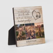 3 Foto Rustikaler Pet Loss Fotoplatte (Vorderseite)