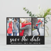 3 FOTO SAVE THE DATE VERLOBUNG EINLADUNG (Stehend Vorderseite)