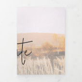 3 Foto Script Hochzeit speichern Dreifach Gefaltete Ankündigung (Cover)