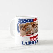 3 Foto Simple Elegant Labour Day mit US-Flagge Kaffeetasse (Vorderseite Links)