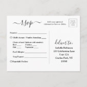 3 Foto Simple Script Elegant Wedding Kindly UAWG Einladungspostkarte (Rückseite)