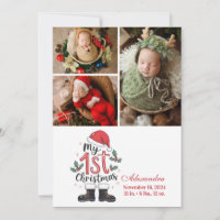 3 Foto Süßer Santa-Baby 1. Weihnachten