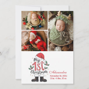 3 Foto Süßer Santa-Baby 1. Weihnachten