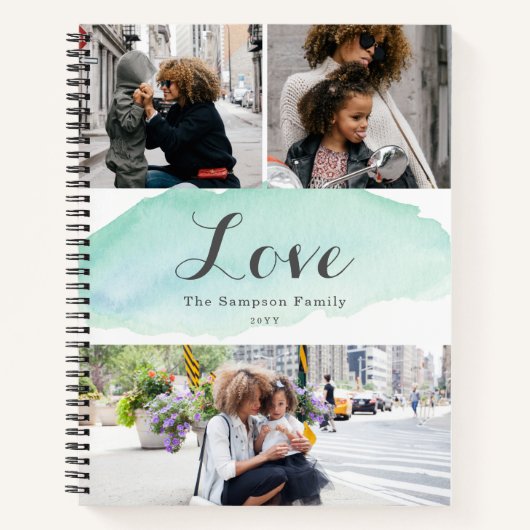 3 Foto Türkisches Wasser Notizbuch (Vorderseite)