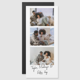 3 Foto und handgeschriebener Textstil Personalisie Magnetkarte