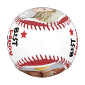 3 Foto und Personalisierter Text Baseball (Rückseite)