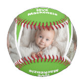 3 Foto und Text Personalisierter Bester Vater Alle Baseball (Vorderseite)
