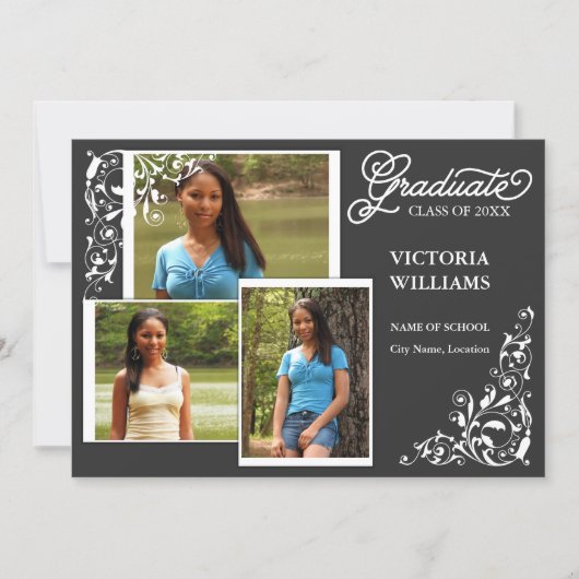 3 Foto und Wirbel Abschluss Ankündigung (Vorderseite)