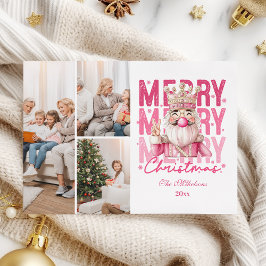 3 Foto Vintag Pink Nutcracker Weihnachten