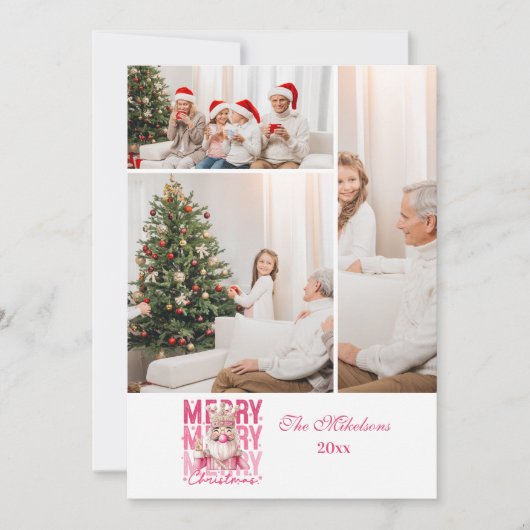 3 Foto Vintag Pink Nutcracker Weihnachten (Vorderseite)