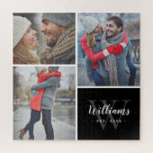3 Foto von Leime und Custom Monogram Black Puzzle (Vertikal)