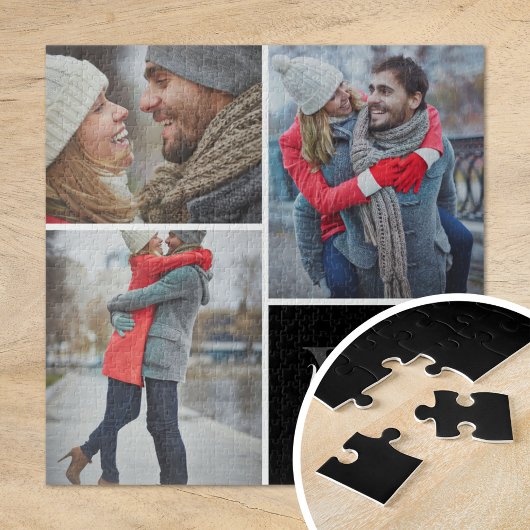 3 Foto von Leime und Custom Monogram Black Puzzle