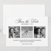 3-Foto-Vorlage Hochzeit - Save the Date (Vorne/Hinten)